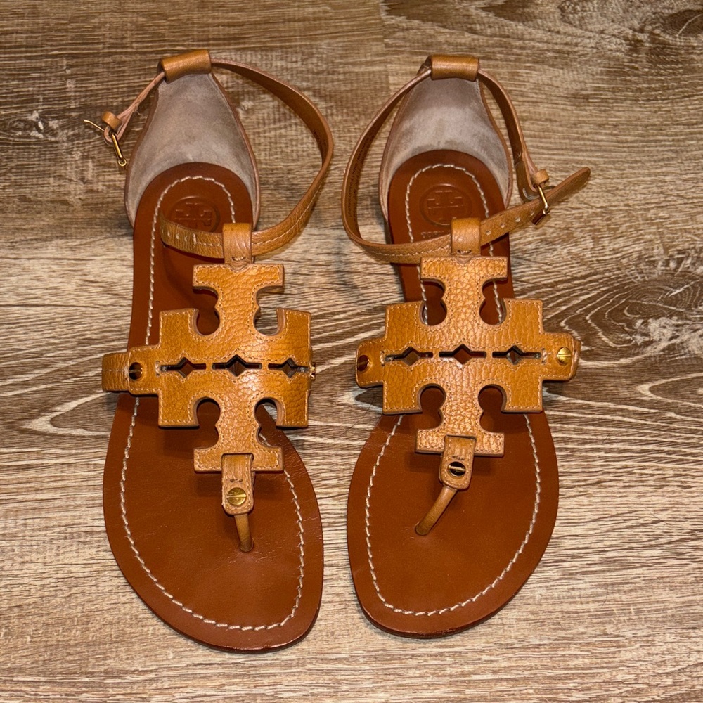 Tory Burch Tan Leather Sandals
